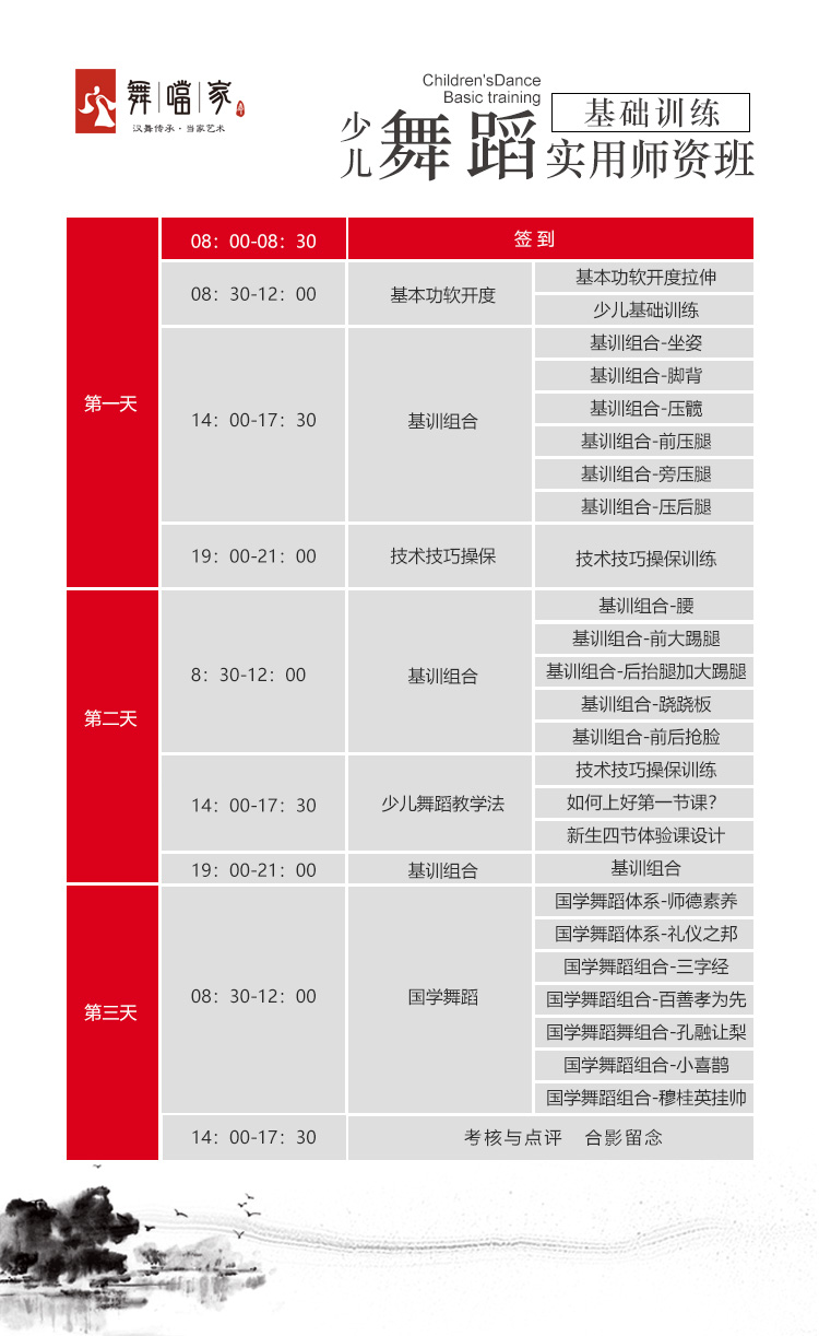 不同舞种课程设置的差异分析